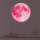 NEW 30cm Creative 3D Large Moon Glow In The Dark Fluorescent Wall Sticker Decal