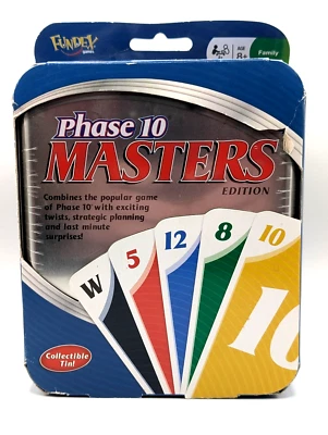 *NEW* PHASE 10 MASTERS Edition - Collectible Tin (2008) - Fundex Games *READ*