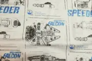 Star wars Camelot Speeder & Falcon fabric 44 x 36 in