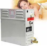 9KW Portable Sauna Spa Steam Generator Steam Shower Generator Kit with Self-Draining, 95-131℉ for Suitable Space Heating 6 m³ Room, for Home SPA Bathroom Hotel Shower