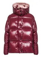 [Moncler] Moncler-Piumino Corto Parana Con Cappuccio Effetto Lucido-Donna 3