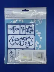 Momenta 2021 7 Pc adhesive Stencils-remove craft stencil set, Lemon, Bees.