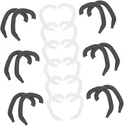 Ear Corrector Babies Universal Ear Hooks Ear Tape for Earbuds Soft Silicone Ear Support 12 Pairs Black White