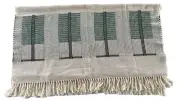 MOSTROM & CHASE Handweavers “Pine Tree” Throw or Tablecloth 38” x 80” NEW