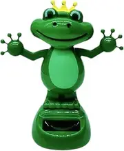Bobblehead Anuran- AnuranWobble Dashboard Character, Solar Powered Wiggle Toy | Jiggler Car Ornament, Funny Swaying Figure, Shaking Head Model for Home, Vehicle, Offices, Kids Display Decor