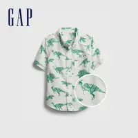 在飛比找蝦皮商城優惠-Gap 男幼童裝 童趣印花短袖襯衫-恐龍印花(681442)