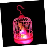 FUNNETOYU 1 Set Light Music Bird Cage Bell Speakers Boys Pigeon Karaoke Microphones Birds Sings Sound Voice Wing Bird Wallet Pet Bird Cages