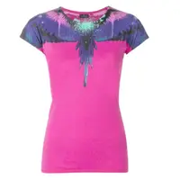 在飛比找momo購物網優惠-【MARCELO BURLON】女款 羽翼印花 短袖T恤-紫