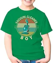 [Generic] Vacuum Cleaner Boy Vintage Housekeeper Housekeeping Cleaning Kids Shirt Girl Boy