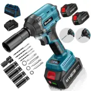 Seesii 1/2" Cordless Brushless Impact Wrench with 260 Ft-Lbs Torque and Accessor