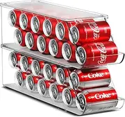 Sorbus Soda Can Organizer for Refrigerator - Stackable with Lid, Holds 12 Cans Each, BPA-Free - Fridge Organizers and Storage, Soda Can Dispenser for Refrigerator, Drink Organizer for Fridge (2 Pack)