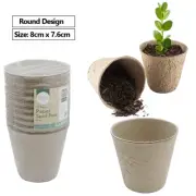 Biodegradable Seedling Pots Seed Starting Garden Nursery Paper Pulp Pots 8x7.6cm