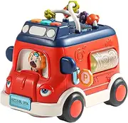 Smart School Bus Toy, Baby Music Learning Toy, Kid Beat Piano Bus, Smart Musical Bus, School Bus Musical Toy, Educational Playtime Vibrant and Colorful for 18 Months 2 3 4 5 Years Old