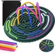 Push Peel Sensory Activity Board ,Labyrinthine Silicone Fidget Toy for Stress Anxiety Autistic ADHD, Calm Down Travel Toys for Kids 3+ & Adults (Green)