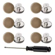 17mm Replacement Jeans Buttons, 12 Sets Perfect Fit Instant Adjustable Pants ...
