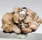 Red Rutile Included Quartz Crystal Having Good Luster & Nice Termination.