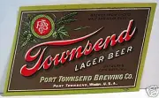 Townsend Pre Pro Beer Bottle Label Fort Townsend Wash