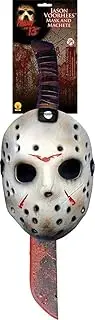 Rubie's Costume Co. Men's Friday The 13th: Jason Mask and Machete Set, Multi, One Size