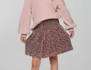 $76 Hannah Banana Kids Girls Brown Sequin Smocked A-Line Skirt Size 14