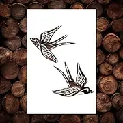 Bird Swallow Stencil Template - Reusable Birds Stencils for Painting on Wood, Glass, Wall Rock, Walls, Canvas, Glassware, Spray Painting, Airbrushing, Crafts (6x9.5)