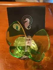 Large WATERFORD GREEN Butterfly Crystal Paperweight-Butterfly Collection - NIB