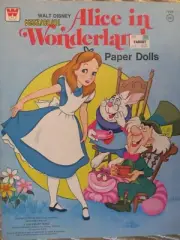Disney's Alice in Wonderland UnCut Paperdoll bk. 1976 Whitman