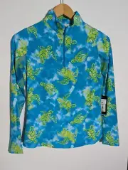 NWT WOMEN'S IBKUL PULLOVER, SIZE: XS, COLOR: MARCELLA TURQ/YELLOW (J540)
