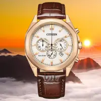 在飛比找momo購物網優惠-【CITIZEN 星辰】Chronograph 光動能三眼計