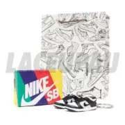 SB Dunk Low Supreme Stars Black Sneaker 3D Keychain Pack + Bag & ShoeBox