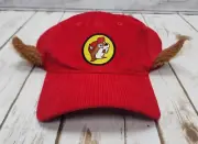 Buc-ee's Corduroy Ear Hat Baseball Snapback Cap Red Bucees - Youth New