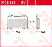 TRW Lucas Sintered lining MCB559SV