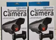 Decoy CCD Surveillance Cameras - 2 Professional Realistic Flashing LED Light
