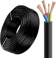 0.75-2.5mm² 30ft-200ft 3 Core RVV Flexible Power Cable CCC Certification Low Voltage Oxygen-Free Copper PVC Sheath for LED Systems & Home Wiring(50ft,3C-1mm²)