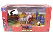 NEW-RAY TOYS AMISH FAMILY PEOPLE HORSES AND FARM EQUIPMENT NEW IN THE BOX