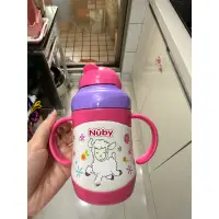 在飛比找蝦皮購物優惠-【Nuby】不銹鋼真空學習杯(雙耳把手)二手粗吸管另外購買