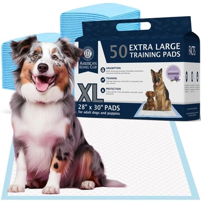 Scented Puppy Training Pads with Ultra Absorbent Quick Dry Gel – 28 x 30 Pee ...