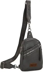 [Wrangler] Crossbody Sling Bags for Women Cross Body Purse with Detachable Strap, H-gray