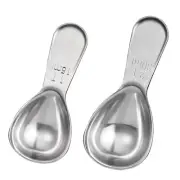 2Pcs Coffee Scoop,Stainless Steel Tablespoon Spoons,Short Handled Measure Sco...