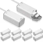 10Pcs Baby Proof Charger Cord Protectors, Childproof USB Charger Cords Covers Universal Toddlers Safety Phone Power Outlet Protector Covers Electrical Cord Cover(Grey and White)