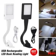 Desk Table Lamp USB LED Book Reading Light Rechargeable Flexible Clip On Bed AU