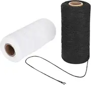 ANKROYU 2PCS Embroidery Machine Thread, Warp Yarn Weaving Thread, 8/4 Warp Yarn Weaving Thread, Cotton Weaving Yarn, Suitable for Carpets Ribbons Carpets 250 Meters