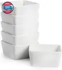 Btät - Ramekins 8 Oz Square, Set of 6 Ramekins for Baking, Creme Brulee Dishes,