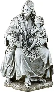 Christian Brands Large Jesus Statue with Children, Outdoor Decorations for Patio, Front Porch Yard Decor Garden Gifts, 16 1/2 Inch