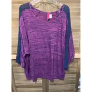 NWT Pure Energy Purple Casual Top Women’s Plus Size 3X