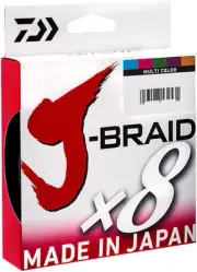 Daiwa JB8U30-150MU J-Braid Braided Line Multicolor 30lb-165yard/150m