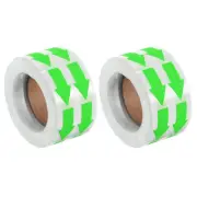 Arrow Sticker 1.2x0.6", 2000 Pcs Adhesive Color Coding Decal, Bright Green