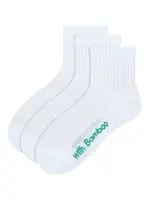 Kids Underworks 3Pk Crew Bamboo Sport Socks