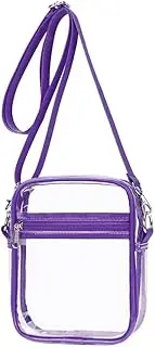 Clear Bag Stadium Approved, Clear Purse with Adjustable Shoulder Strap for Sports Outdoor,