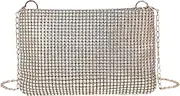 [KUYYFDS] Evening Bag for Women Sparkly Sequin Bag with Detachable Chain Strap and Zipper Bling Rhinestone Evening Bag Elegant Shoulder Bag for Cocktail Party