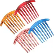 SHERCHPRY Small French Hair Combs for Women 4pcs Set Side Hair Combs for Styling and Occasions